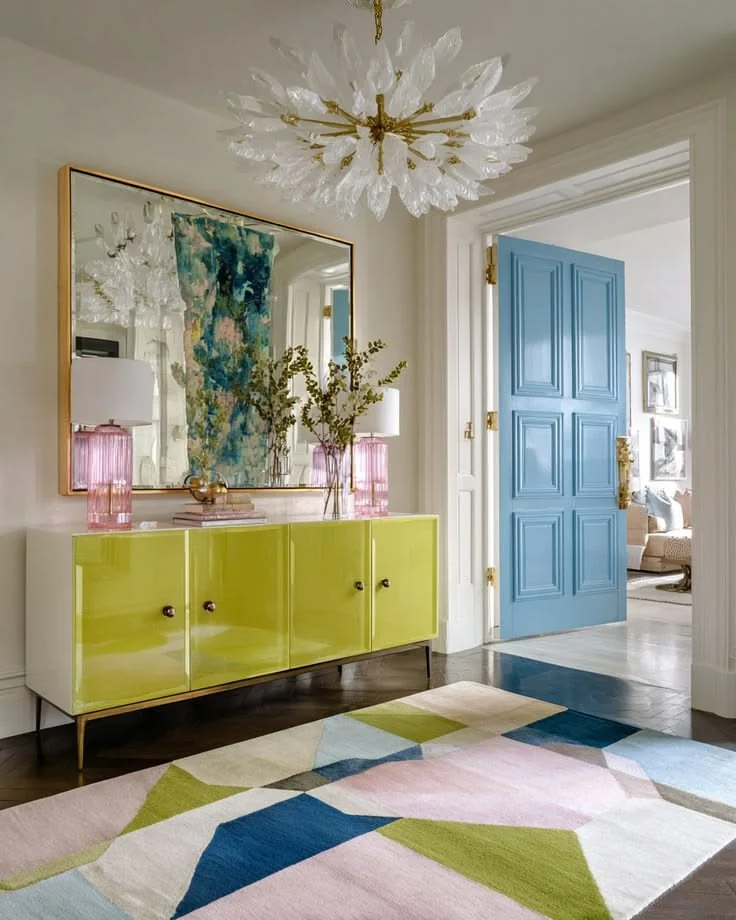 Styled entry and living space