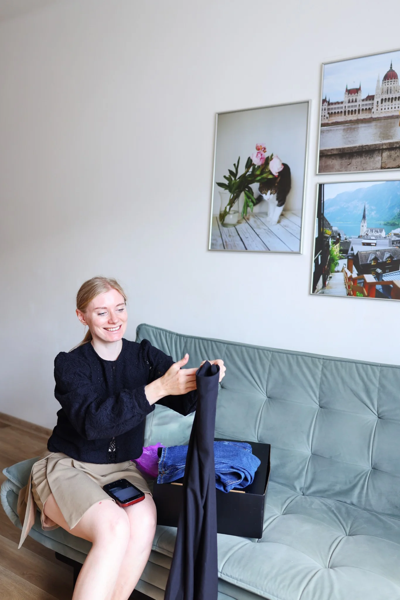 Sorting belongings during a home transition